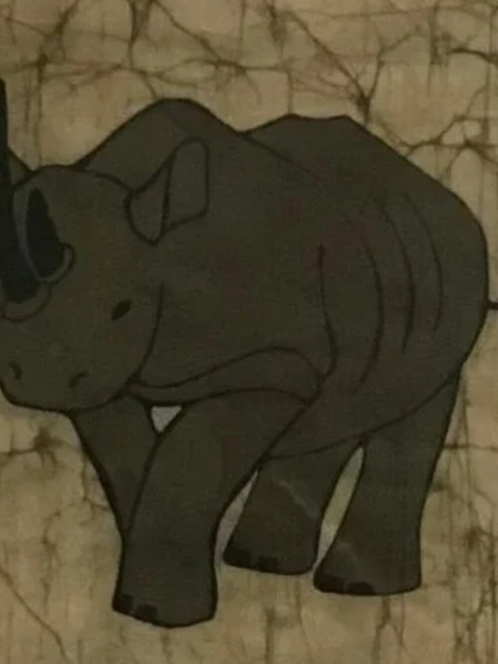 African Rhino Batik